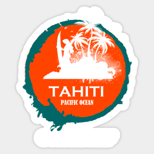 TAHITI surf Paradise Sticker